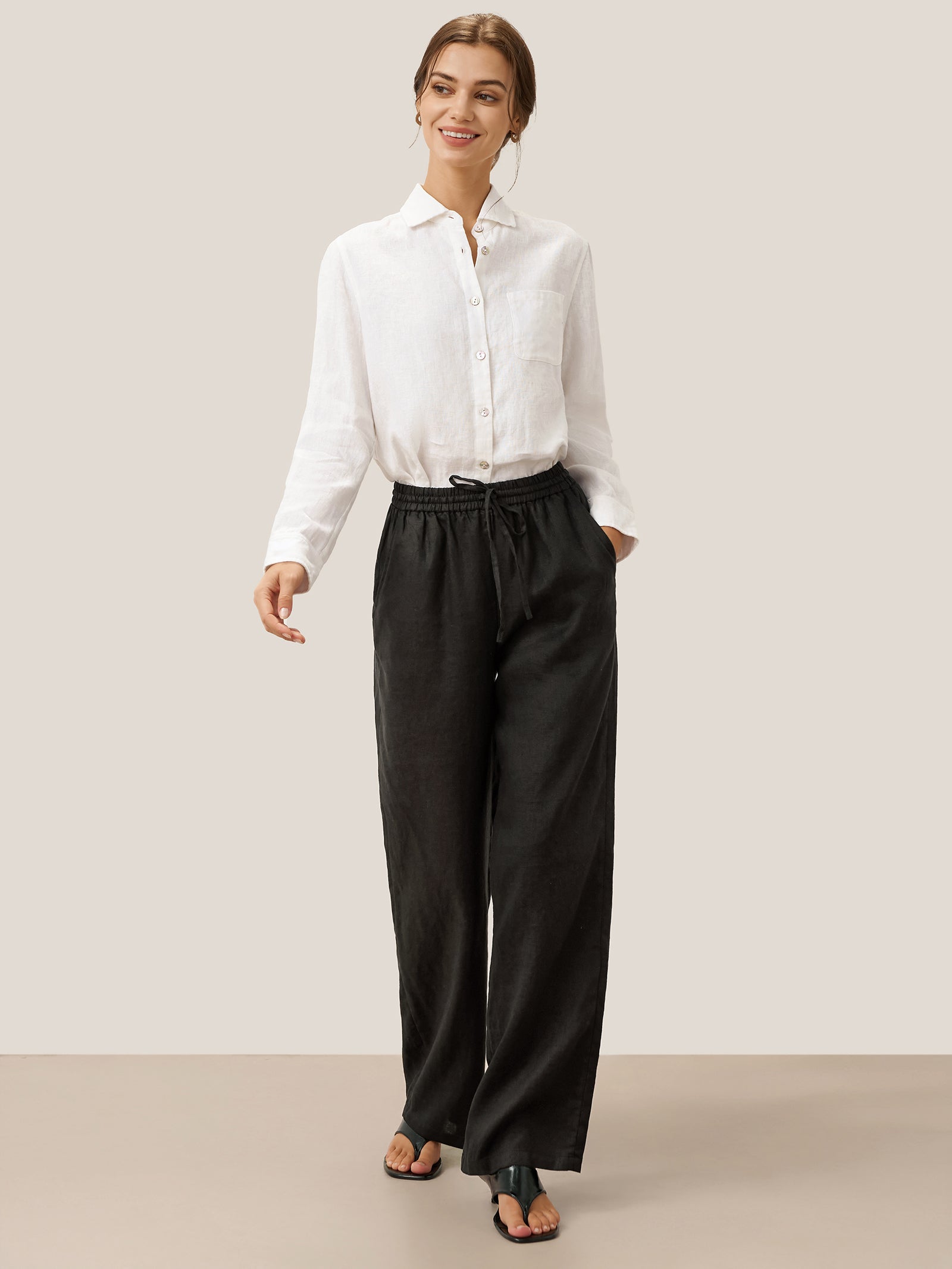 100% Leinen Klassische Hose LYON