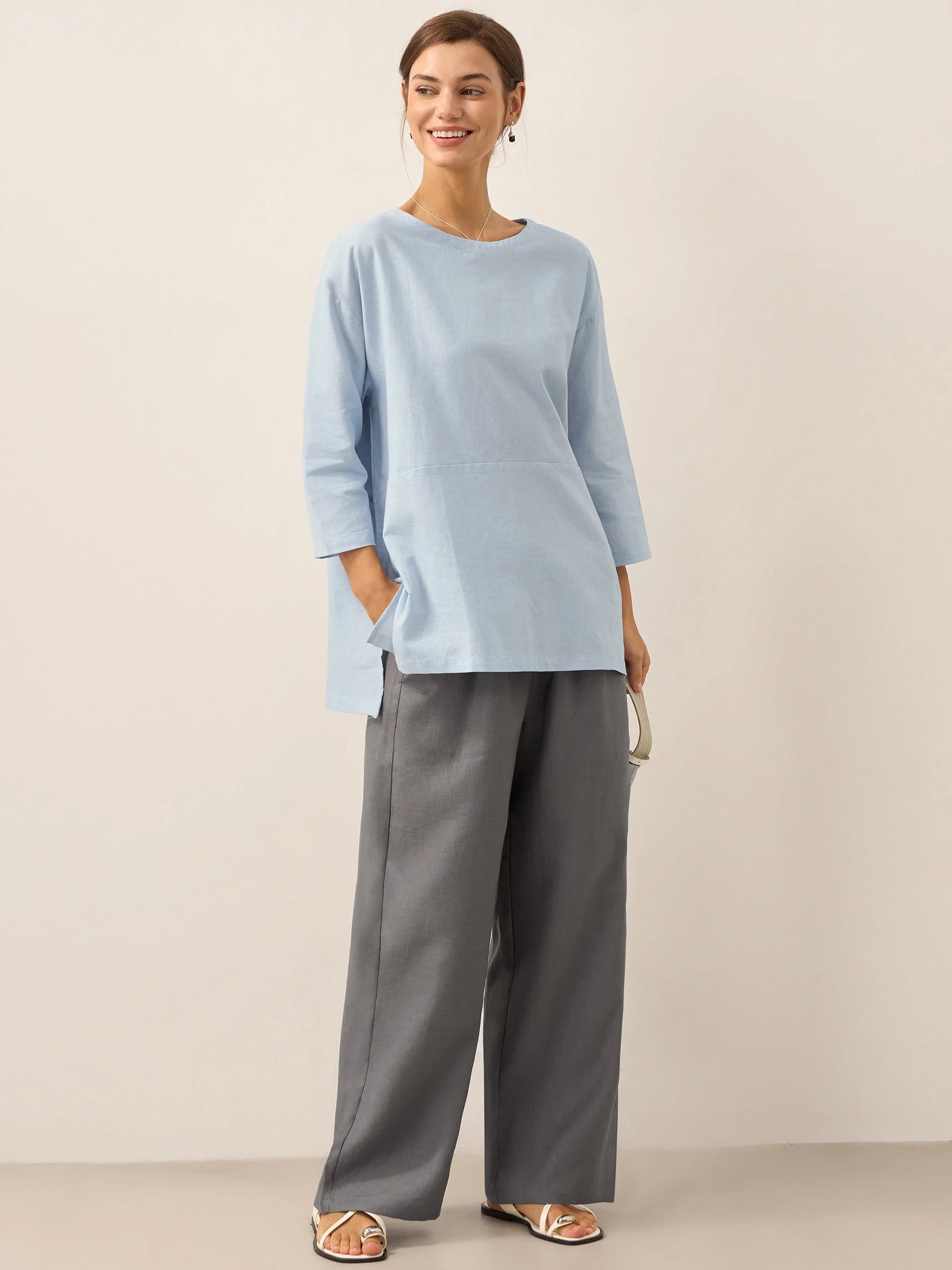 100% Leinen Klassische Hose LYON