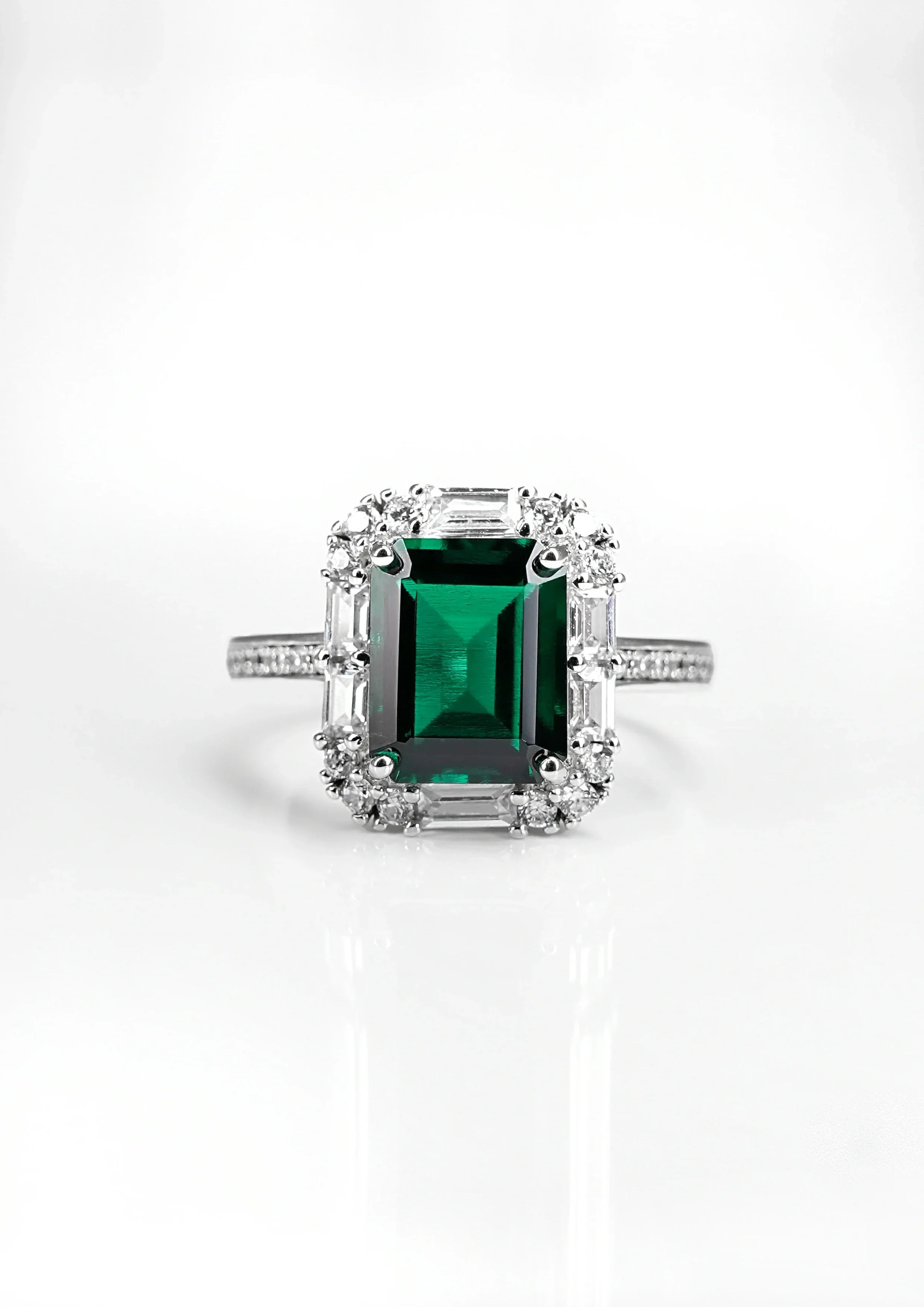 Exquisiter Smaragd-Ring - Smaragd Schatten Fee Ring