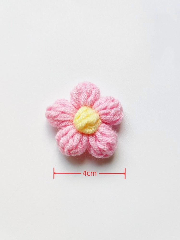 Handgeknüpfte Garnblumen