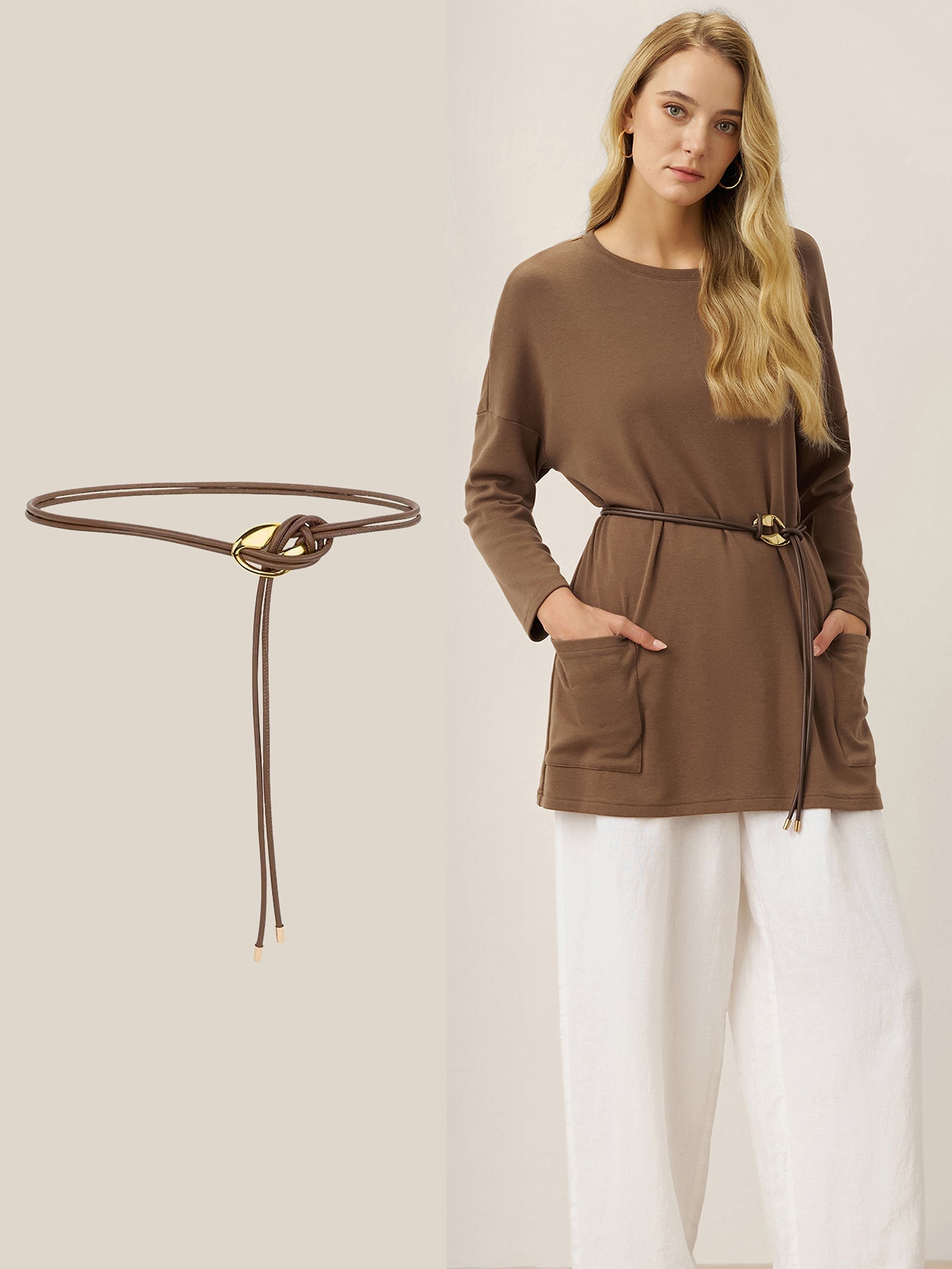 Leder Gürtel Vielseitiges Styling Taillenzubehör AURELIA