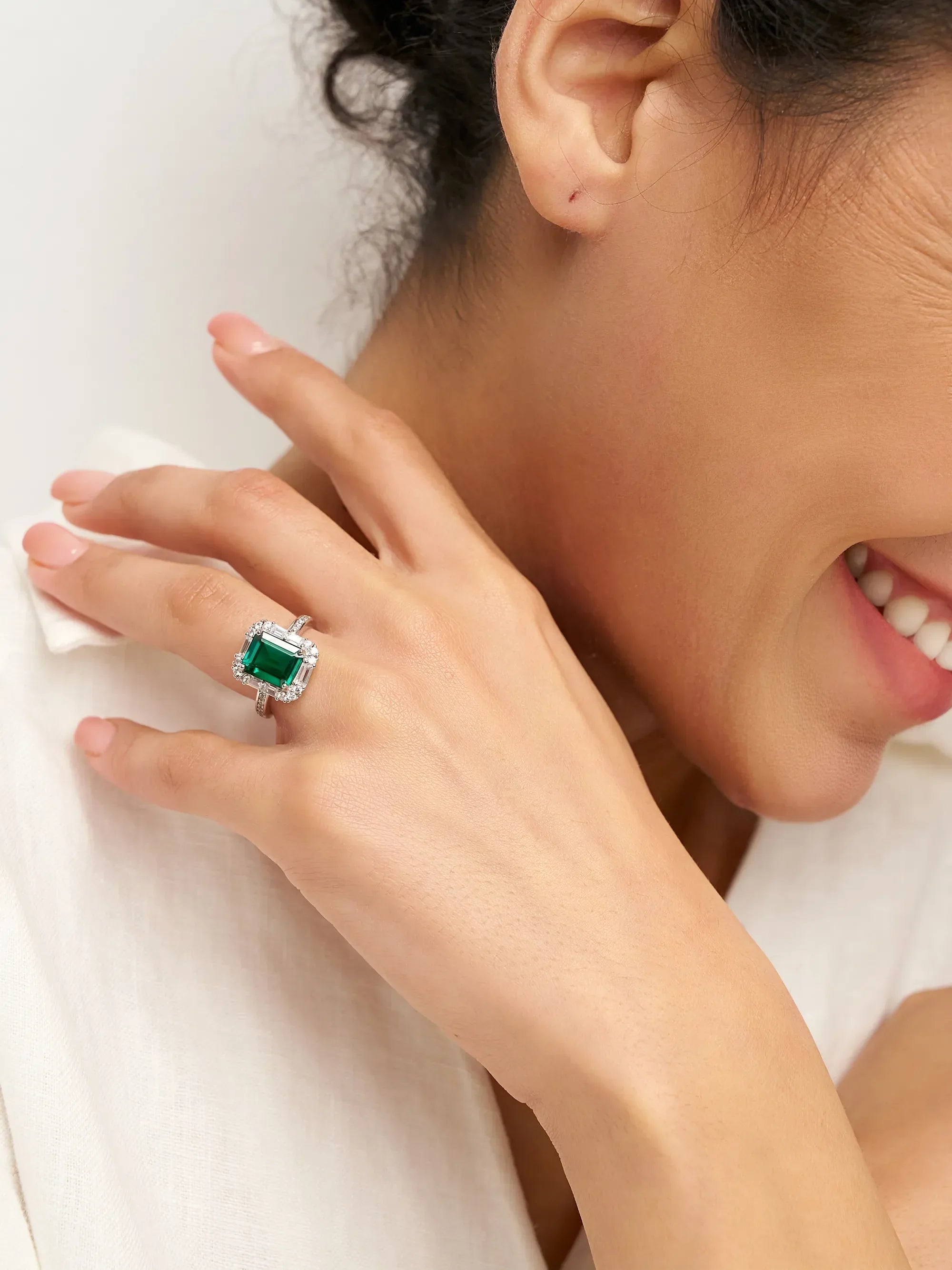 Exquisiter Smaragd-Ring - Smaragd Schatten Fee Ring