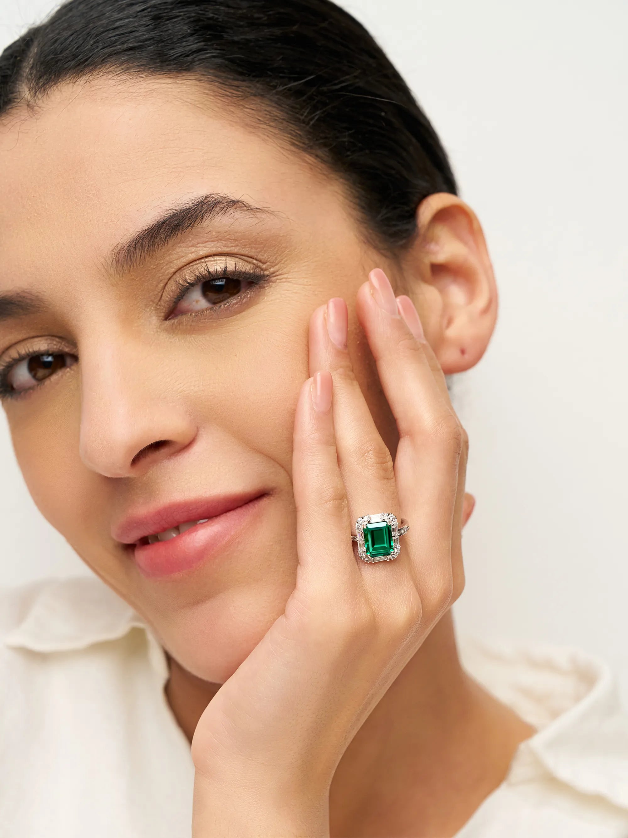 Exquisiter Smaragd-Ring - Smaragd Schatten Fee Ring