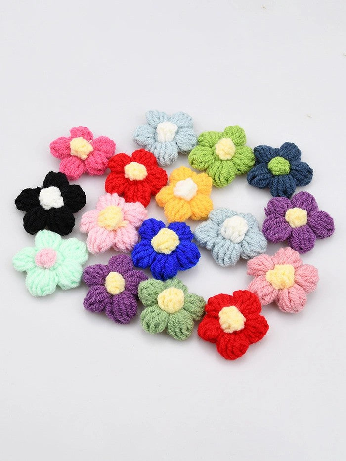 Handgeknüpfte Garnblumen
